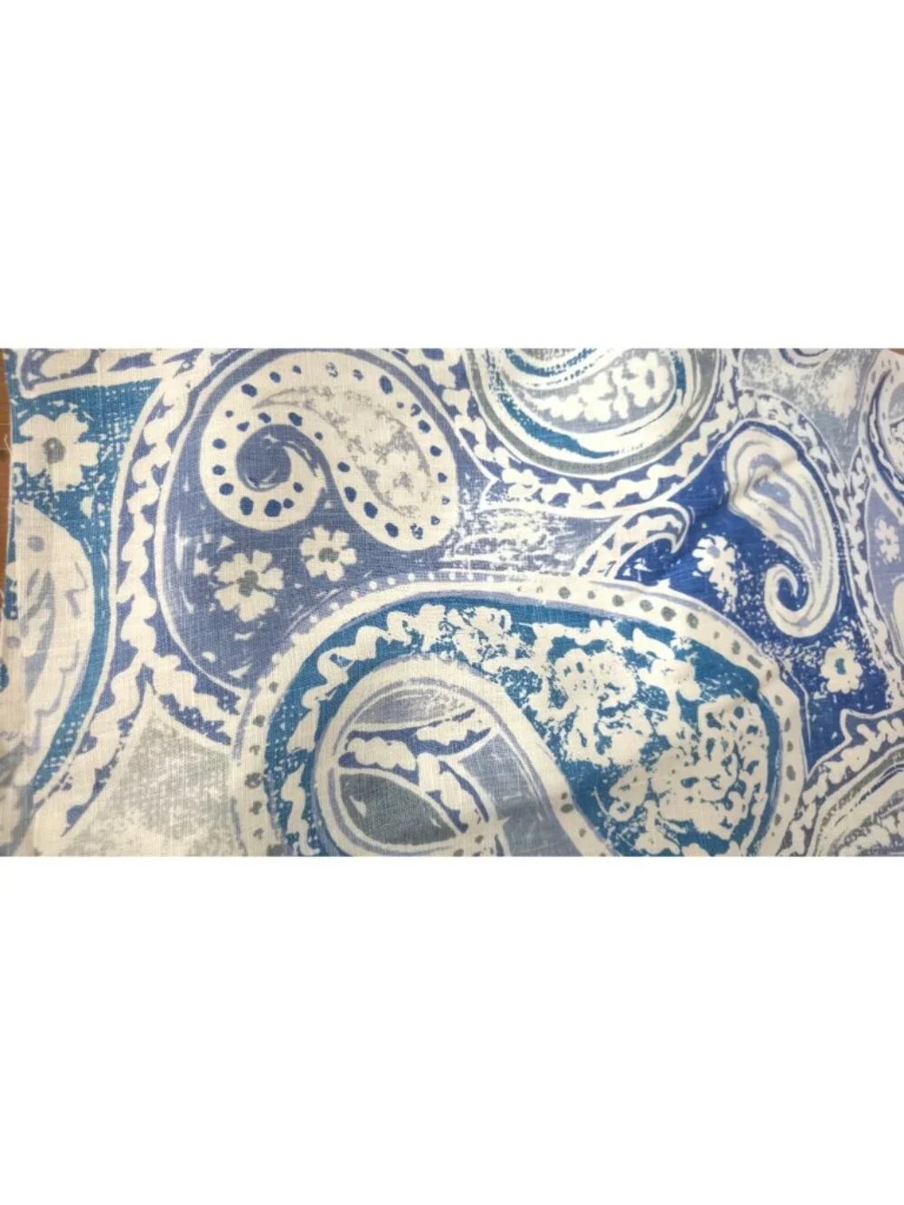 Belle Maison 3.375 Y Pippa Sapphire Blue Fabric Cotton Discontinued Paisley Home